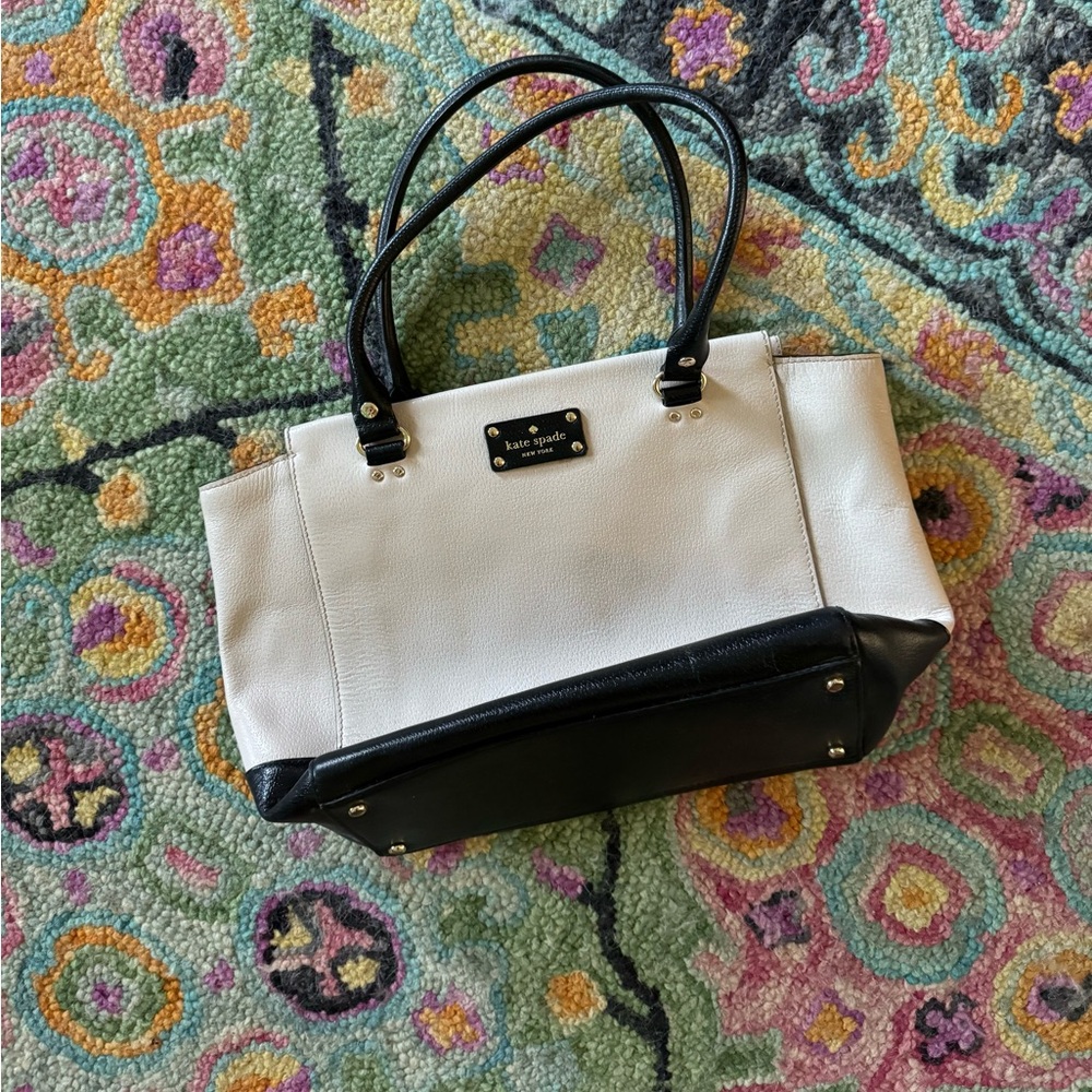 Black and white square KATE SPADE bag